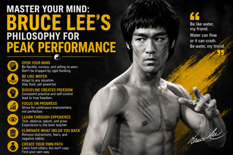 How can Bruce Lee's philosophy improve performance